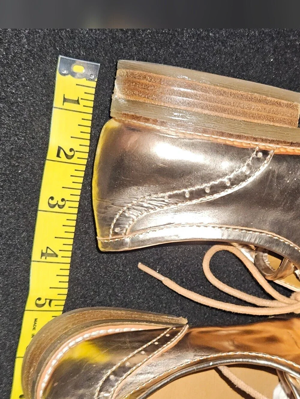 Gianni Bini Metallic Gold-Copperish Wingtip Round Toe Oxfords - Size 9.5